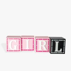 Набор кубиков со словом GIRL