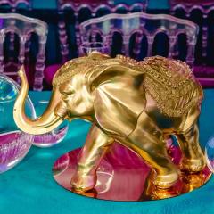 Декоративная фигура Слон золотой
