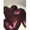 Подушка в форме сердца с пайетками (разные цвета)