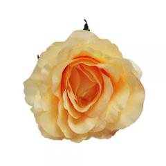 Цветок Роза бело-оранжевая